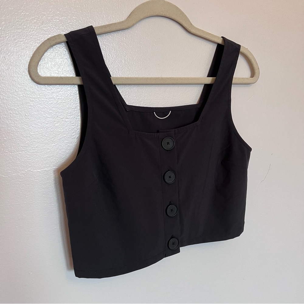 Wayre Square Neck Button Front Tank - Picture 3 of 5